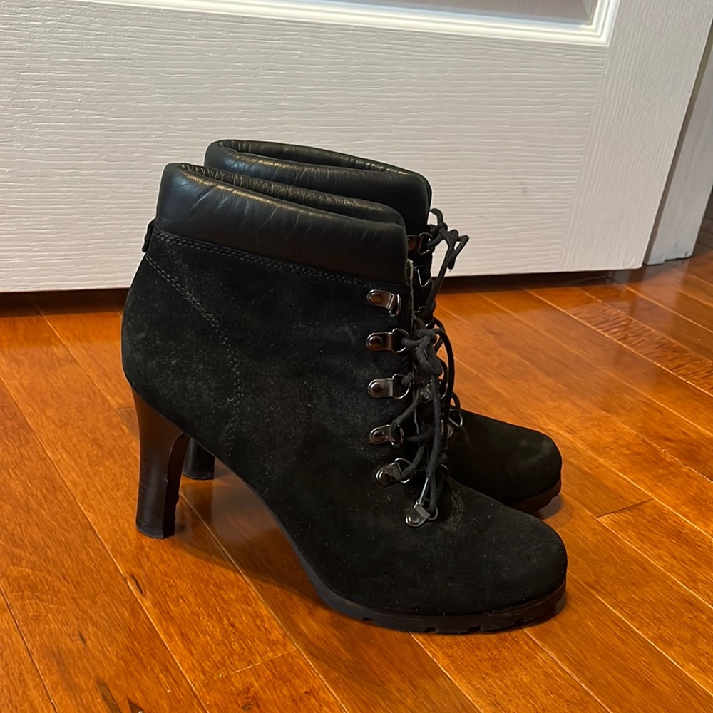 Ralph Lauren high heel boots size 10 black